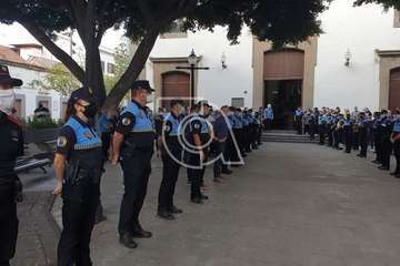 Telde despide con honores y lágrimas a su agente Martín Calzada (Foto Francisco Javier Santana)